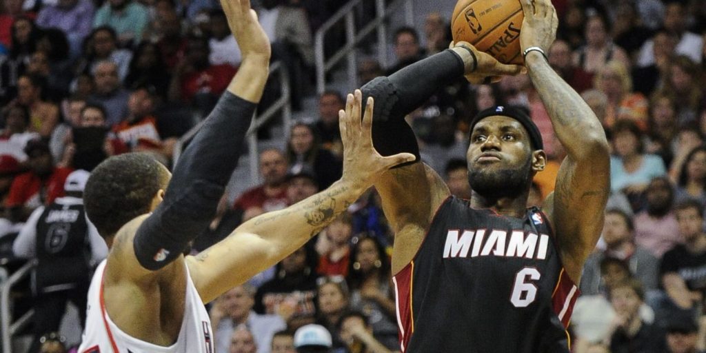 LeBron James Jumpshot Miami Heat